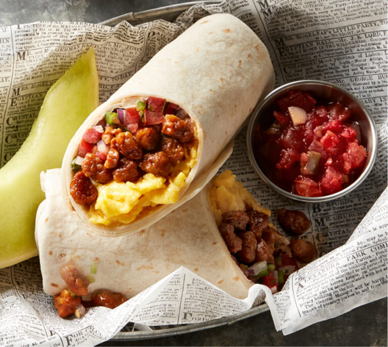 breakfast burrito with salsa